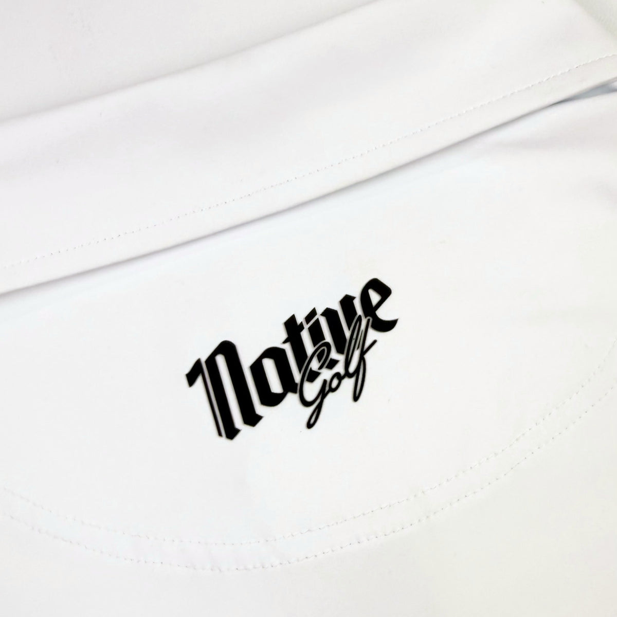 The Early Bird Polo, Native Golf logo on the back yoke