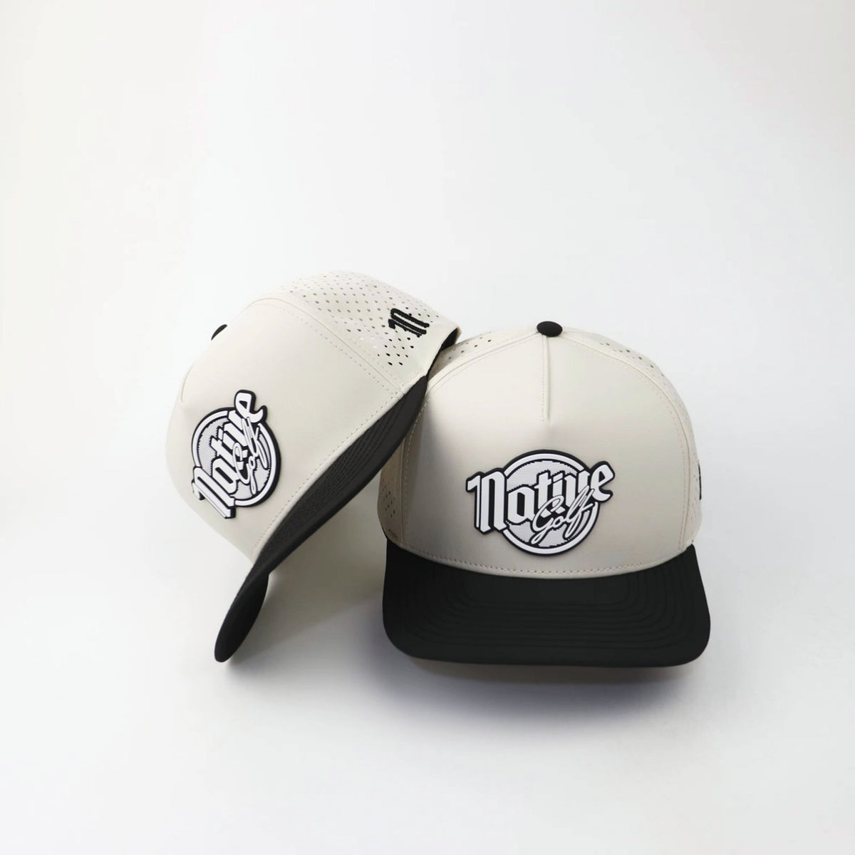 The Eagle "FULL SEND" hat, two hats stacked