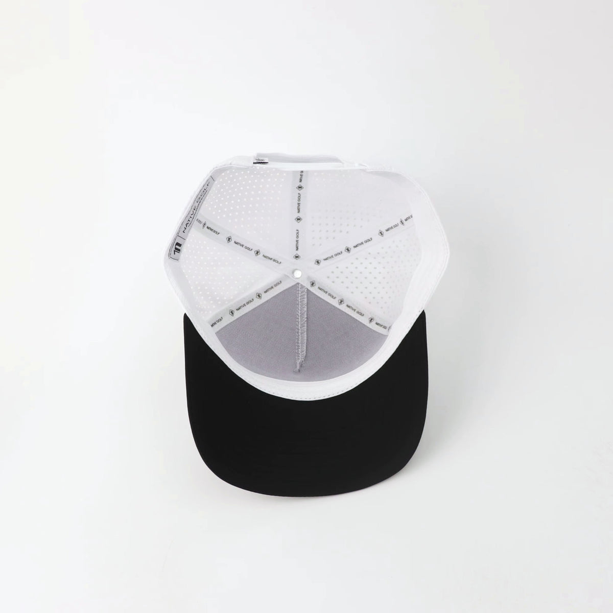 The OG "ACE" hat, underside showing the printed taping