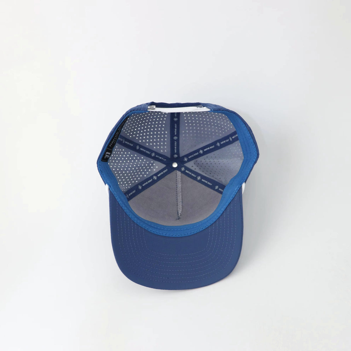 The OG "SHOW OFF" hat, underside showing the printed taping